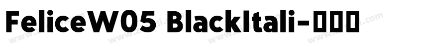 FeliceW05 BlackItali字体转换